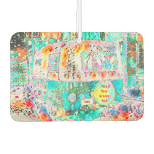 Camper Retro-Hippie-Groove-und-Vibe-Pop-Art Autolufterfrischer