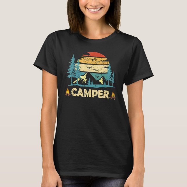 Camper Retro Vintag Matching Camping Crew T-Shirt (Vorderseite)