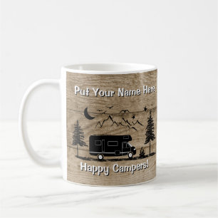 Camper Rustic Happy Classe C RV Mug café personna
