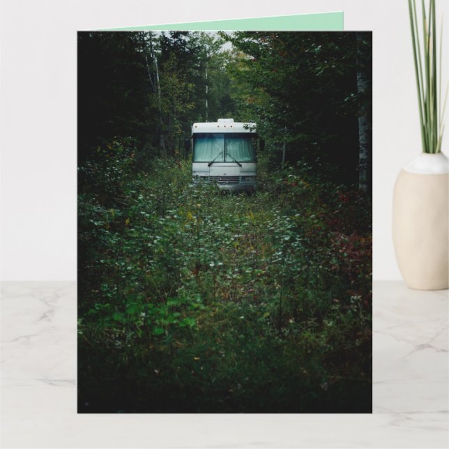 CAMPER-TRAILER FUNNIEREN VON DER GRID-GEBURTSKARTE KARTE (Vorderseite)