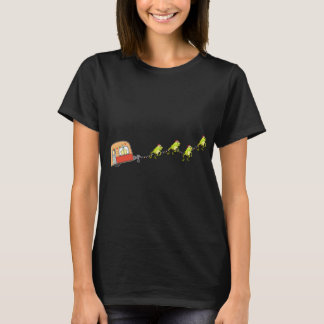 Camper Van Christmas Frog Sleigh Süße Tier X-mas T-Shirt