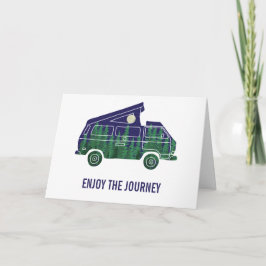 Camper Van mit Pop Up Zelt-Text Karte