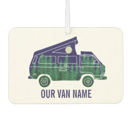Camper Van mit Pop Up Zent-Text Grafik Autolufterfrischer