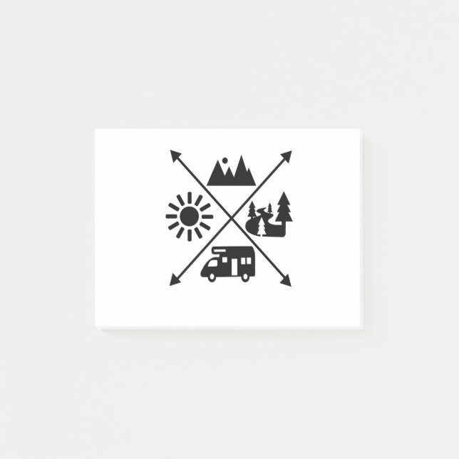 Camper Van Post-it Klebezettel (Vorderseite)