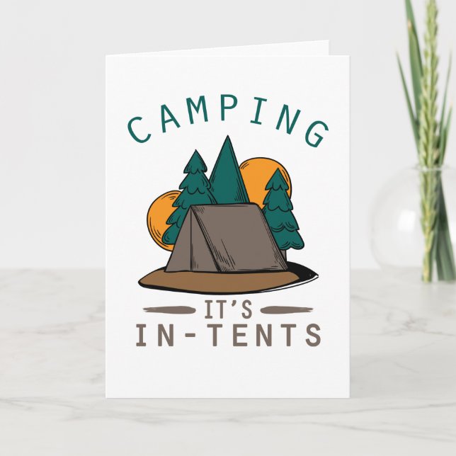 Camper-Wortspiel-Camping ist es in den Zelten Karte (Vorderseite)