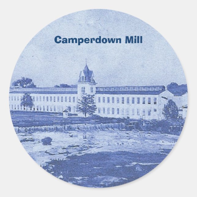 Camperdown Blue Stcker Runder Aufkleber (Vorderseite)
