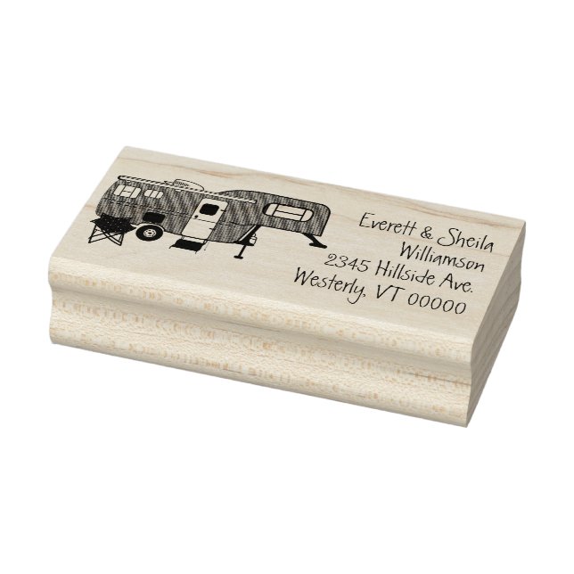 Campers 5th Wheel RV Image Rücksendeadresse Gummistempel (Stempel)