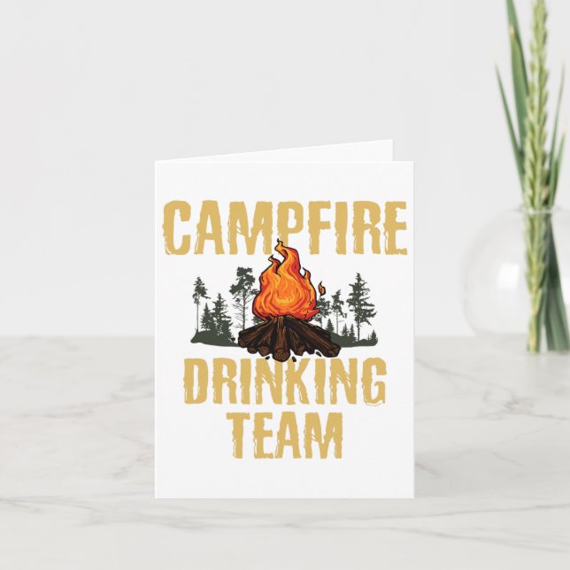 Campers Gift - Campfire Drinking Team Camping Outl Karte (Vorderseite)