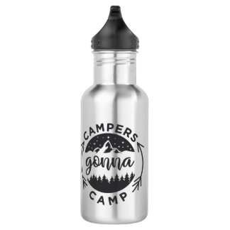 Campers Gonna Camp auf Edelstahlflasche