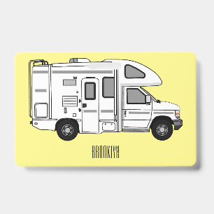 Campervan Cartoon Illustration Ausweis