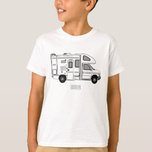 Campervan Cartoon Illustration T-Shirt