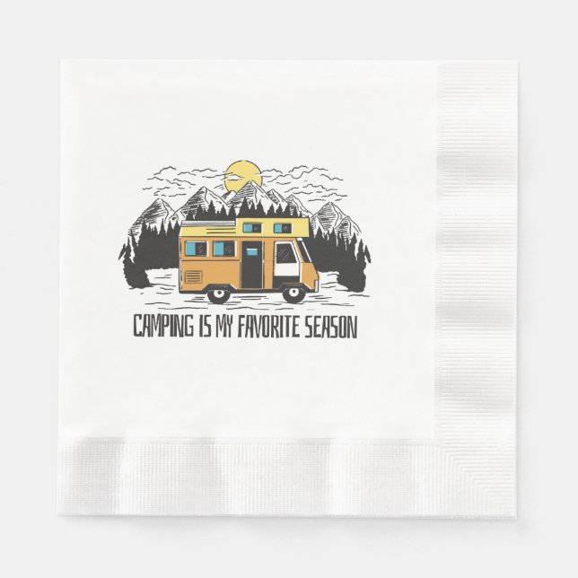 Campervan Mountain Retreat Serviette (Vorderseite)