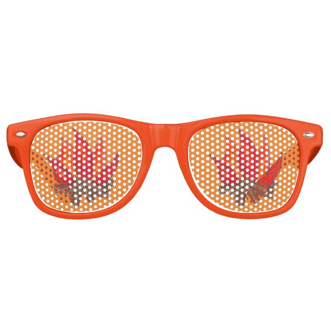 Campfeuerfeuerfeuer Orangefarbene Flammen Außenber Partybrille (Vorderseite)