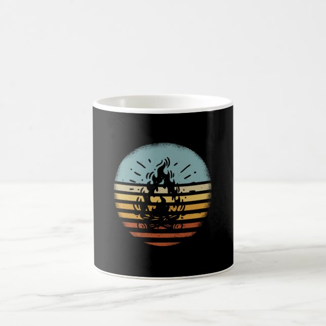 Campfire Camping Retro Kaffeetasse (Mittel)