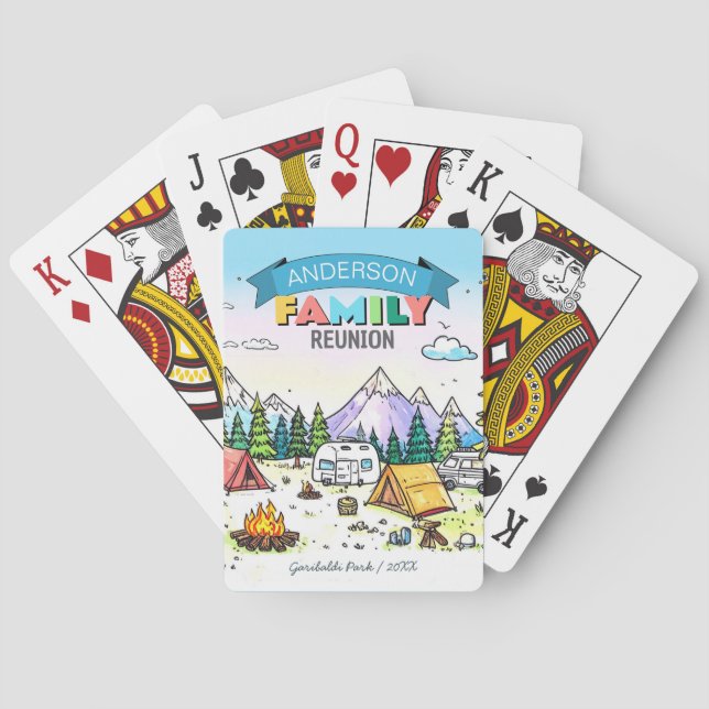Campfire Coffee Family Reunion Favor ID1131 Spielkarten (Rückseite)