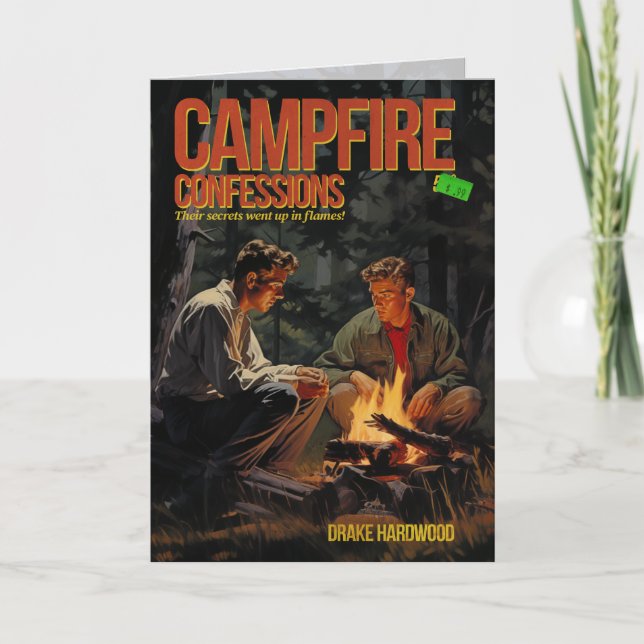 Campfire Confessions Puls Fiktion Grußkarte Dankeskarte (Vorderseite)