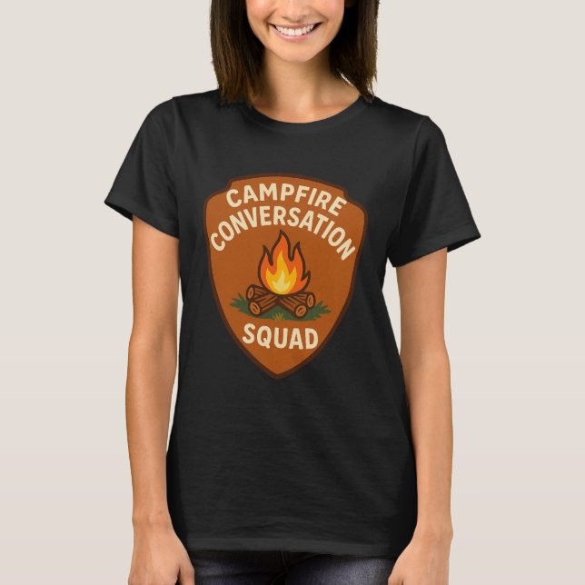Campfire Conversation Squad T - Shirt | Funny Camp (Vorderseite)