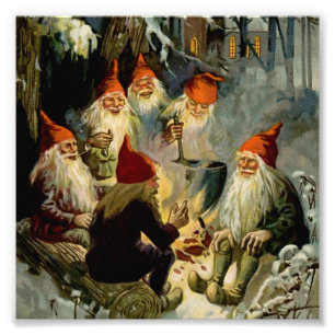 "Campfire Cooking" Elves von Jenny Nystrom Fotodruck