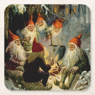 "Campfire Cooking" Elves von Jenny Nystrom Rechteckiger Pappuntersetzer