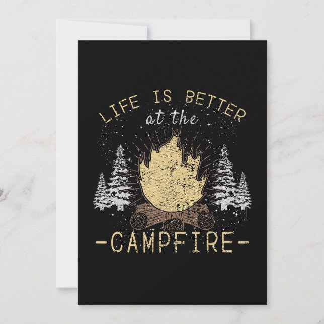 Campfire - Das Leben wird besser durch das Campfeu Einladung (Vorderseite)