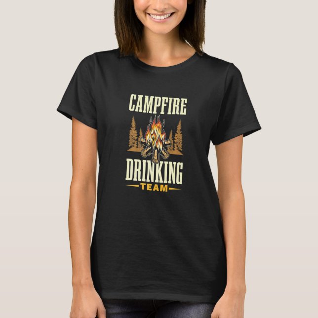 Campfire Drinking Team  Forrest Backpacking T-Shirt (Vorderseite)