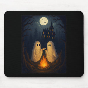 Campfire Ghost Shirt Spuk Forest Bonfire Niedlich Mousepad