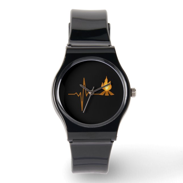Campfire Heartbeat Camping Armbanduhr (Vorderseite)
