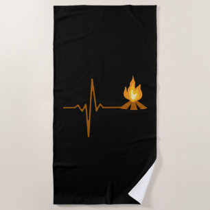 Campfire Heartbeat Camping Strandtuch
