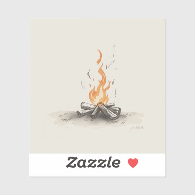 campfire-inspired painting images aufkleber (Blatt)