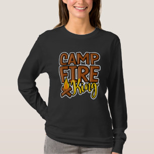 Campfire King Camping Camp Boden Bonfire Männer Ju T-Shirt