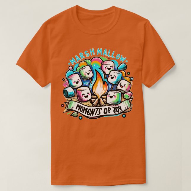 Campfire Marshmallow-Ansammlung T-Shirt (Design vorne)