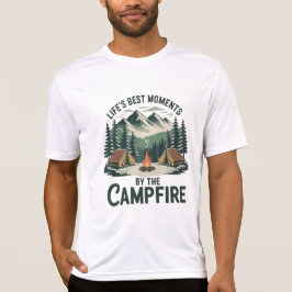 Campfire Moments Vintage Mountain Design  Men’s T-Shirt