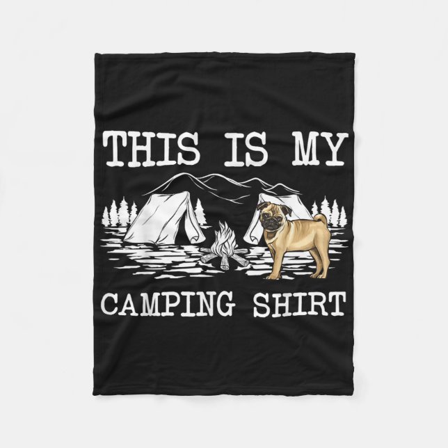 Campfire Mops Hund Das ist mein Camping Fleecedecke (Vorderseite)
