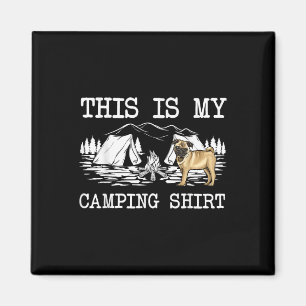Campfire Mops Hund Das ist mein Camping Magnet