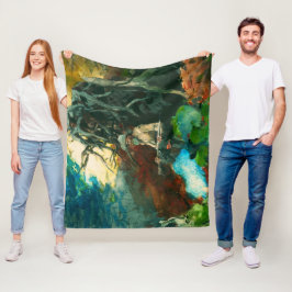 Campfire Mountain Man Adirondacks Winslow Homer Fleecedecke