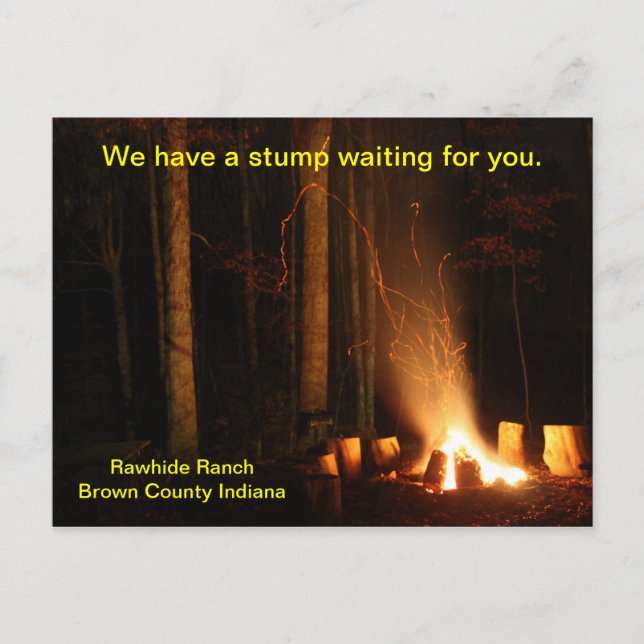 Campfire Postkarte (Vorderseite)