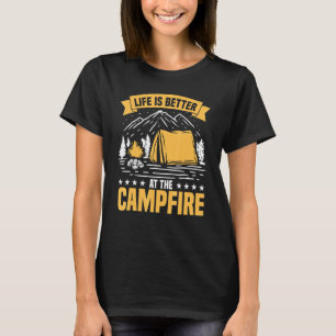 Campfire Rauch Wanderstiefel Zelte für Camping Nat T-Shirt