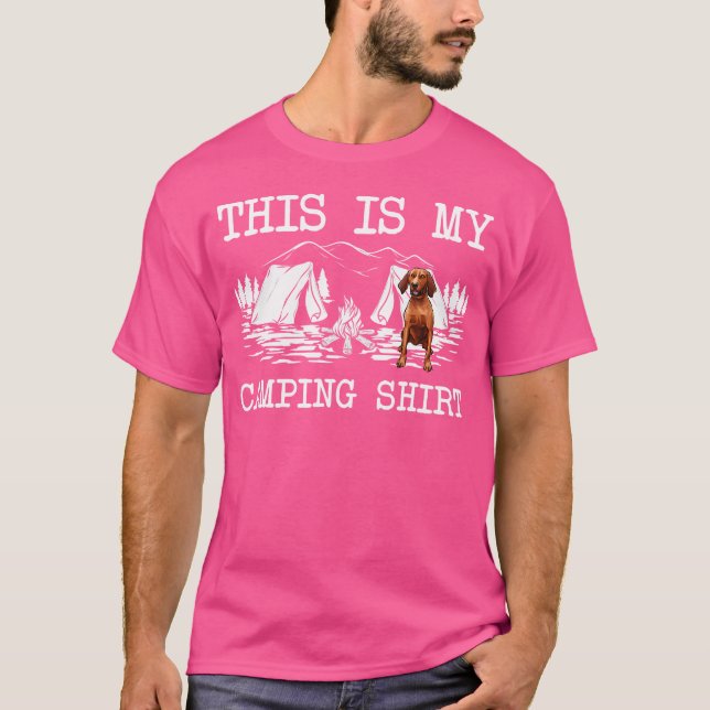 Campfire Redbone Coonhound Dog This Is My Camping T-Shirt (Vorderseite)