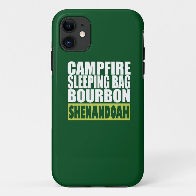 Campfire Schlaftasche Bourbon Shenandoah Case-Mate iPhone Hülle (Rückseite)