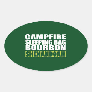 Campfire Schlaftasche Bourbon Shenandoah Ovaler Aufkleber