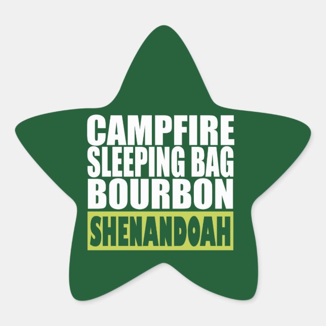 Campfire Schlaftasche Bourbon Shenandoah Stern-Aufkleber (Vorderseite)