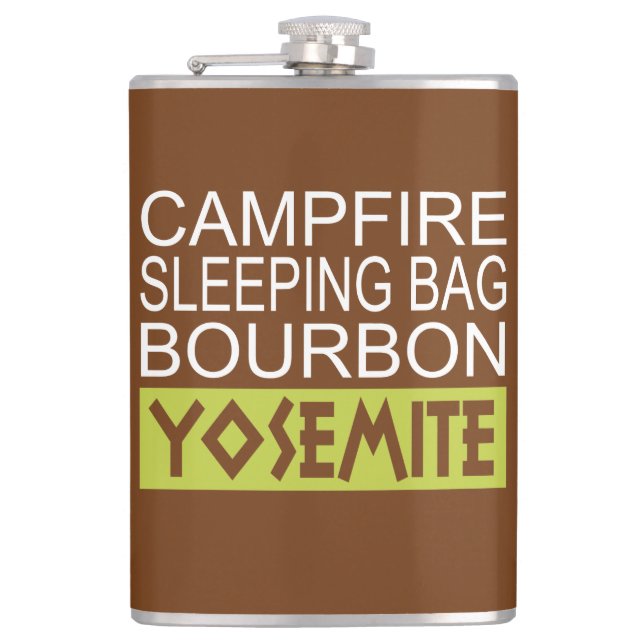 Campfire Schlaftasche Bourbon Yosemite Flachmann (Vorderseite)