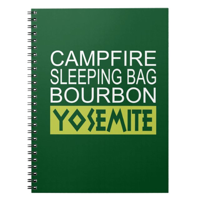 Campfire Schlaftasche Bourbon Yosemite Notizblock (Vorderseite)