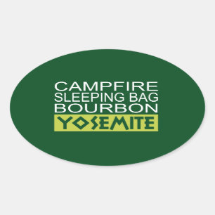Campfire Schlaftasche Bourbon Yosemite Ovaler Aufkleber