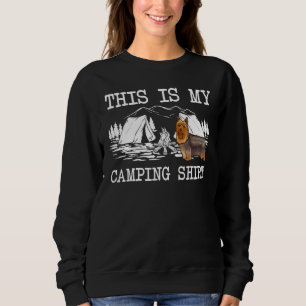 Campfire Silky Terrier Dog Das ist mein Camping Sweatshirt