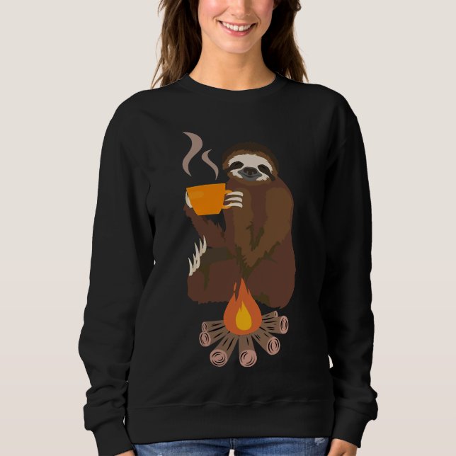 Campfire Sloth 41 Sweatshirt (Vorderseite)