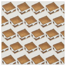 Campfire Smores Toasted Marshmallow S'mores Fabric