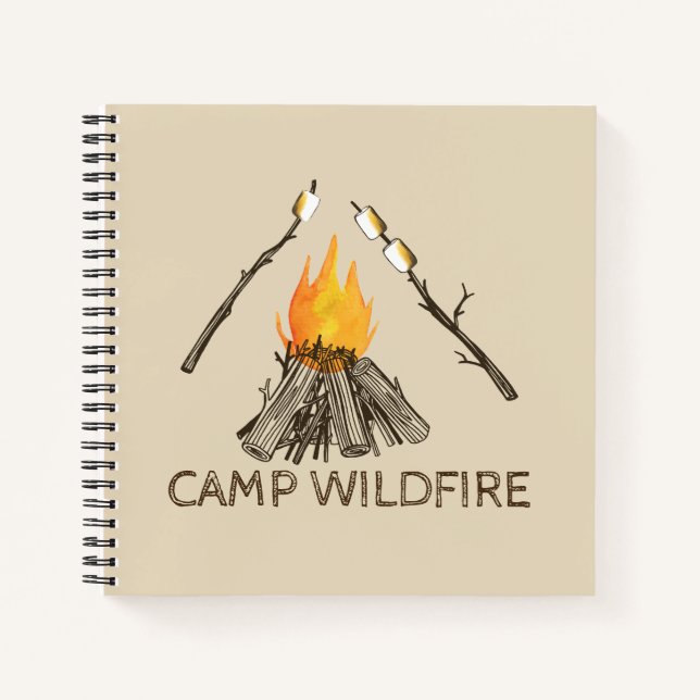 Campfire Travel Journal oder Camp Cabin Gästebuch Notizbuch (Vorderseite)