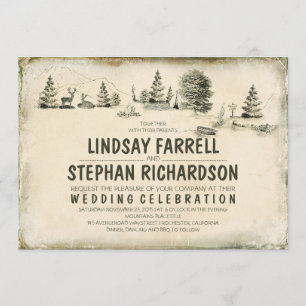 Campground Illustration Camping Hochzeit Einladung