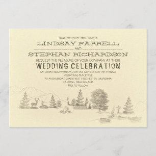 Campground Illustration Camping Hochzeit Einladung